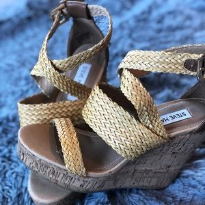 Steve Madden Settle Cork Wedge Sandals